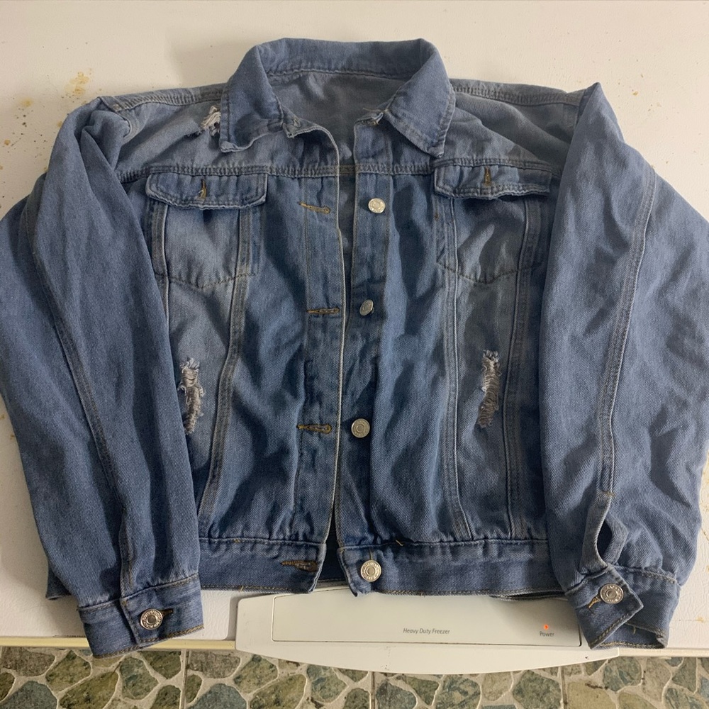 Distressed Denim Jacket - Picture 3 of 4